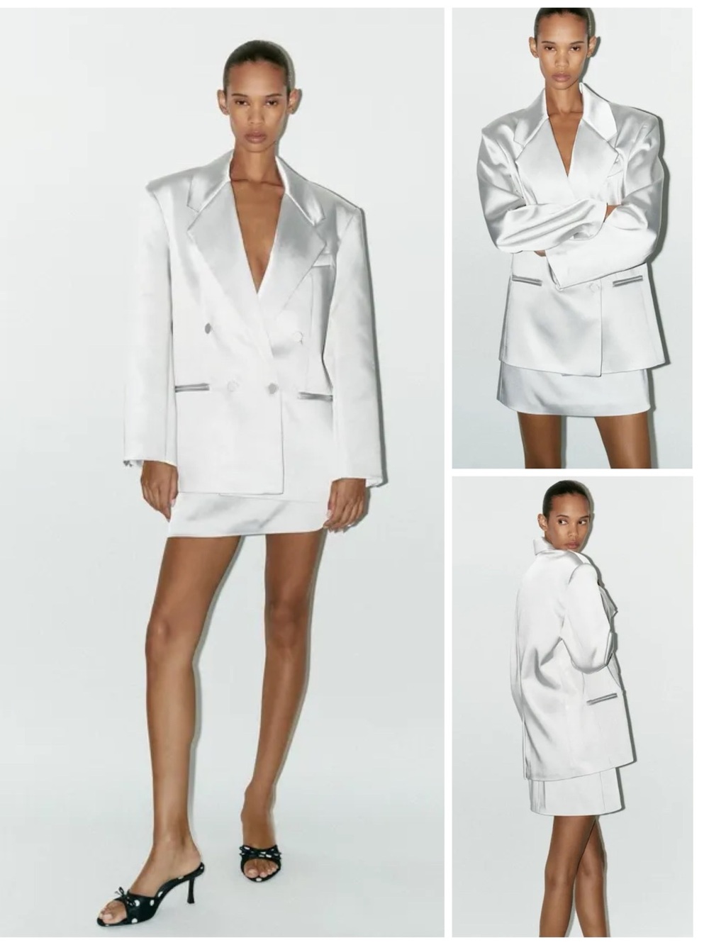ZARA ~ Oversized satin blazer